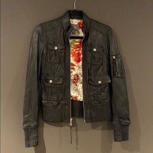 KENNA-T Genuine Black Leather Jacket